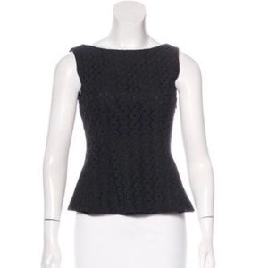 Kate Spade Eyelet Peplum Top